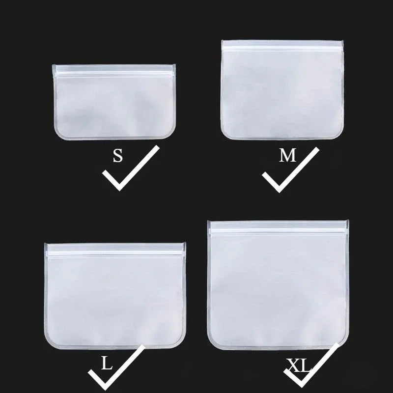 Silicone Food Storage Containers Reusable Food Storage Bags Lunch Bags Stand Up Zip Shut Bag Cup Fresh Food Leakproof Containers