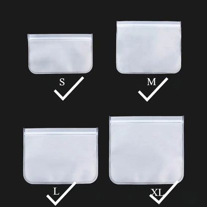Silicone Food Storage Containers Reusable Food Storage Bags Lunch Bags Stand Up Zip Shut Bag Cup Fresh Food Leakproof Containers