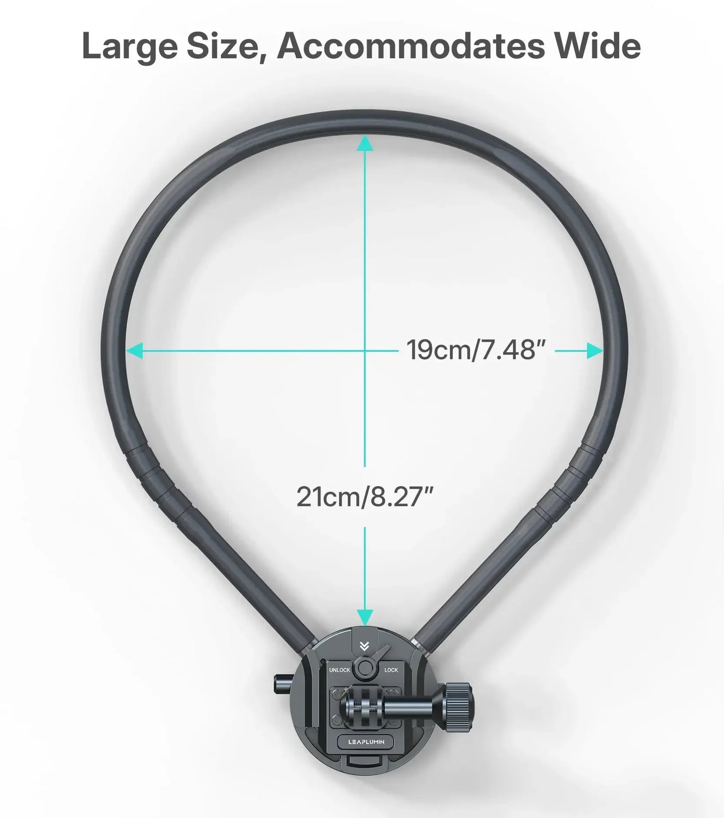 Neck Mount for Action Camera, POV Stabilizer with Chest Mount - Quick Release System for Ergonomic, Hands-Free Filming of Skiing