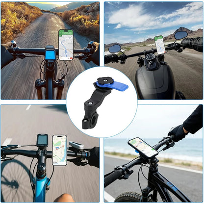Motorcycle Handlebar Mount, Universal Bike Phone Holder, MTB Phone Holder, Detachable & Universal 360° Rotatable