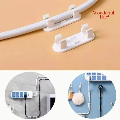 20/50Pcs Adjustable Cable Management Clips Adhesive Sticky Wire Clips Cord Holder For TV PC Cable Under Desk Wall Home Office