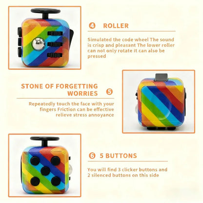 Fidget Cube Decompression toy 3.4cm Antistress Games Toys For Kids Adults Autism ADHD Antistress Anxiety Stress Relief Cu
