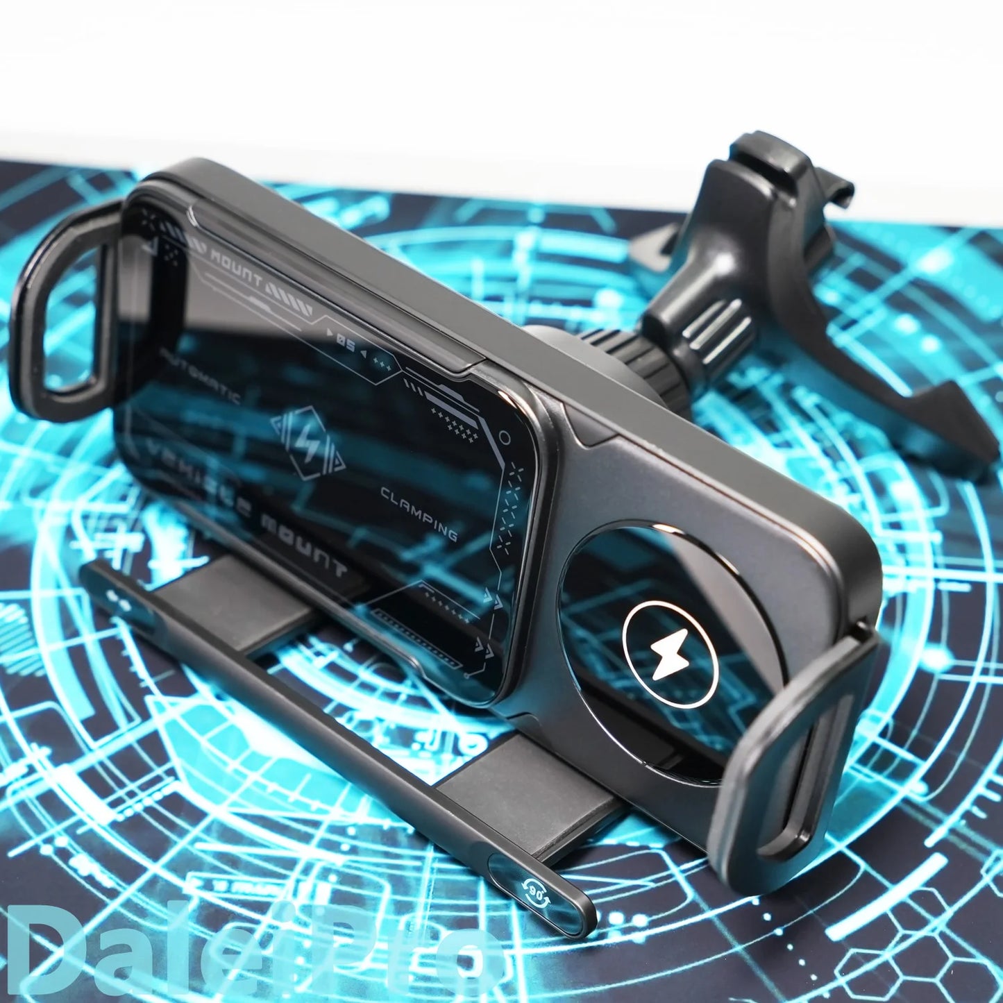 Universal Car Phone Holder Wireless Charger Phone Mount Intelligent Induction Electric Rotation Phone Holder Charger Magsafe