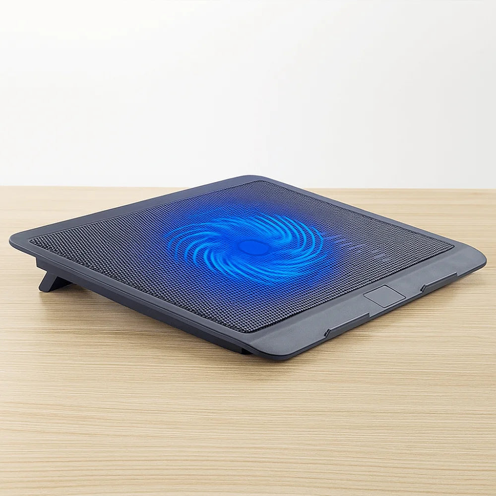 Portable Adjustable Laptop Cooling Pad USB Port LED Light Laptop Cooler Fan Metal Mesh Laptop Cooling Stand Study