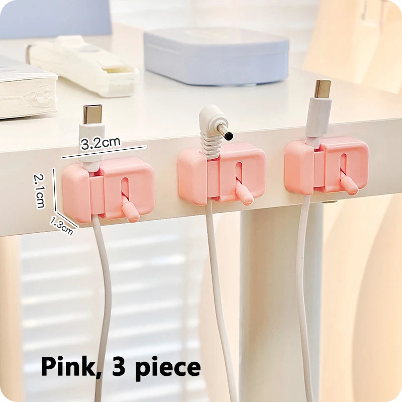 Cable Management Clip For Desk - Simple No-Drill Edge-Mounted Cord Organizer For Charging Cables And Data Wires.