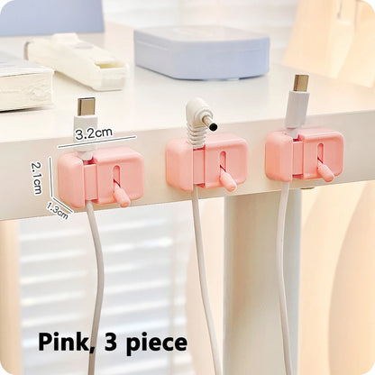 Cable Management Clip For Desk - Simple No-Drill Edge-Mounted Cord Organizer For Charging Cables And Data Wires.