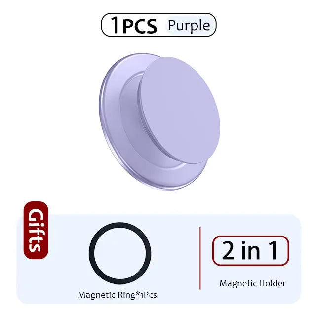Popped Magnetic Foldable Phone Grip Holder Socket  Support Tok For iPhone 17 16 15 14 13 N52 Magnet Ring Finger Expanding Stand