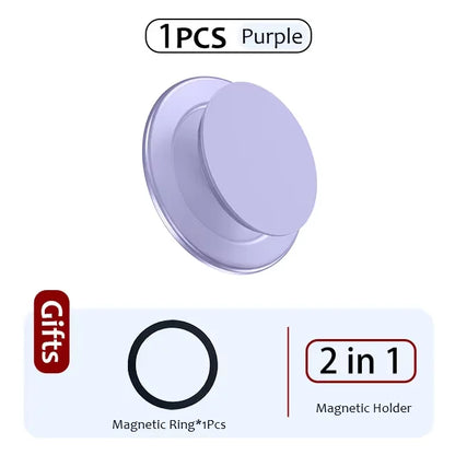 Popped Magnetic Foldable Phone Grip Holder Socket  Support Tok For iPhone 17 16 15 14 13 N52 Magnet Ring Finger Expanding Stand