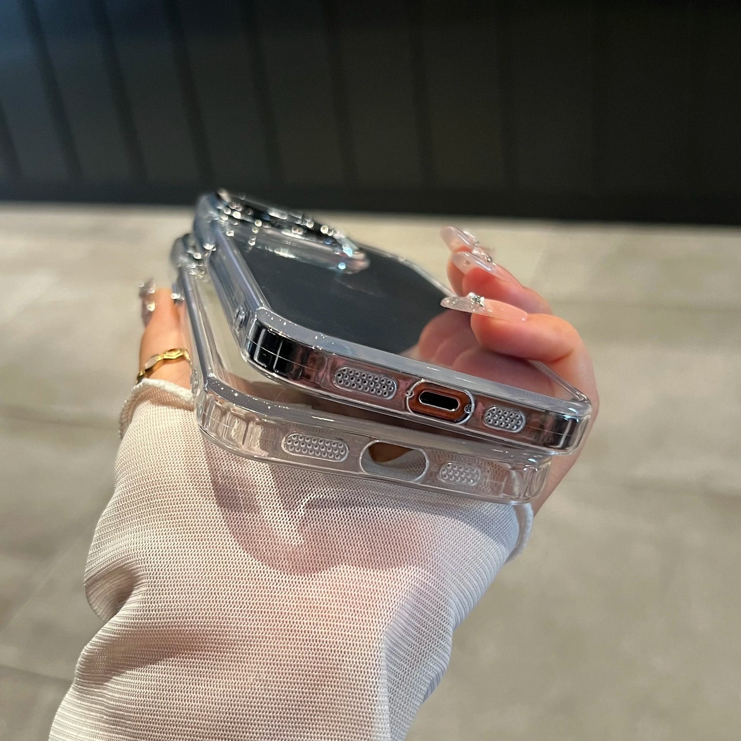 Luxury Clear Silicone Phone Case For iPhone 17 Pro Max 11 13 16 15 14 12 Air Shockproof Transparent Bumper Back Cover