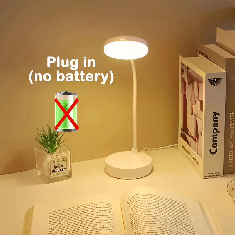 LED Desk Lamp With USB Charging Port Flexible LED White Light Perfect for Home Office Reading Study  Warm/White Touch Control
