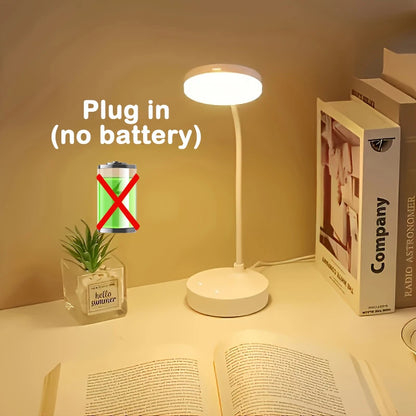 LED Desk Lamp With USB Charging Port Flexible LED White Light Perfect for Home Office Reading Study  Warm/White Touch Control