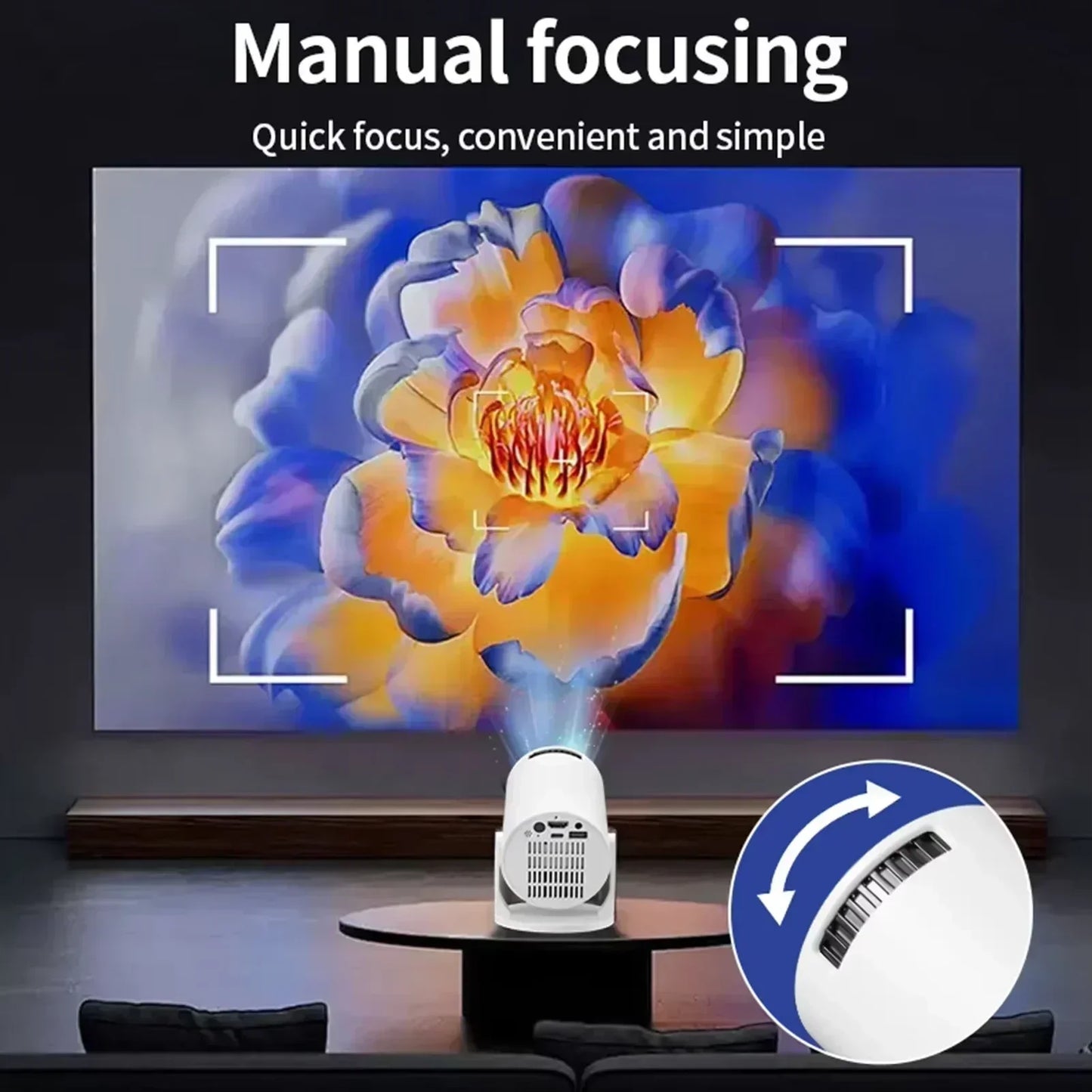 Mini HY300 Smart Android Projector Portable Wireless Home Theater Pocket Projector with Latest Technology HY300
