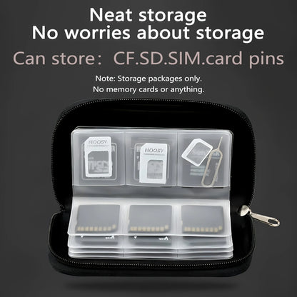 Memory Card Storage Bag Carrying Case Holder Wallet 22 Slots for CF/SD/Micro SD/SDHC/MS/DS Game Accessories Memory Card Box