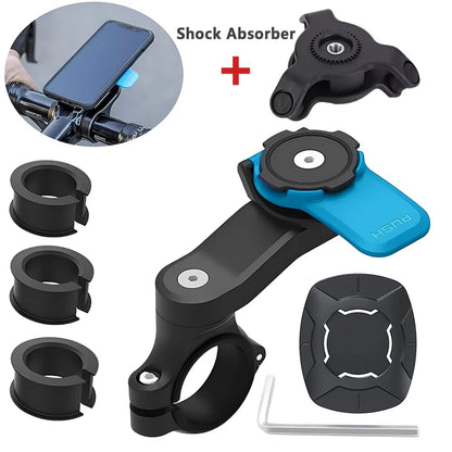 Motorcycle Handlebar Mount, Universal Bike Phone Holder, MTB Phone Holder, Detachable & Universal 360° Rotatable