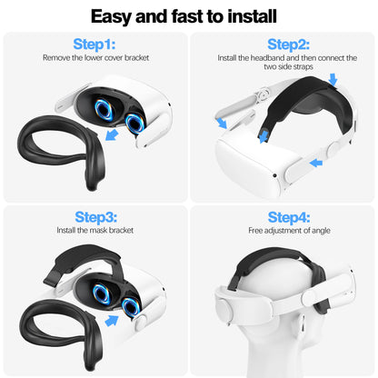 HUADAI design Comfort Head Strap AccessoriesCompatible with Oculus/Meta Quest 2/3/ 3S, Elite Strap Replacement  VR Accessories
