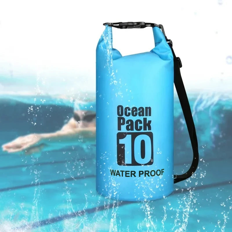 Dry PVC waterproof bags for men and women, 2L/5L/10L/20L/30L, outdoor swimming bucket bags, rafting bags
