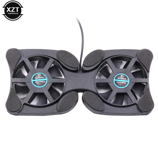 Portable Folding Laptop Cooling Pad – Dual Fan USB Laptop Stand