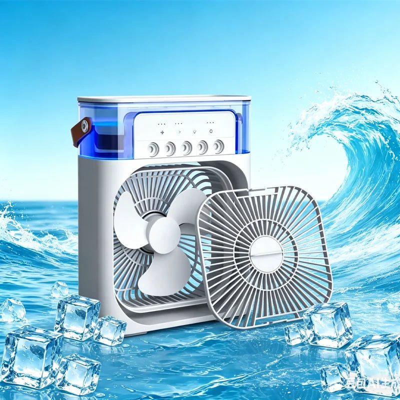 Humidifier Cooler Fan 3 Gear Air Conditioner Cooler Portable USB Desktop Spray Fans For Office Dormitory Room Cooling