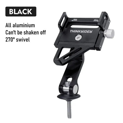 ThinkRider MTB Phone Mount Stand Bicycle Holder 270° Rotatable Aluminum Adjustable Bike Phone Holder Non-slip