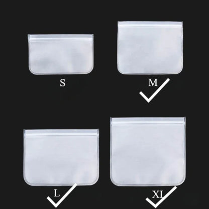 Silicone Food Storage Containers Reusable Food Storage Bags Lunch Bags Stand Up Zip Shut Bag Cup Fresh Food Leakproof Containers