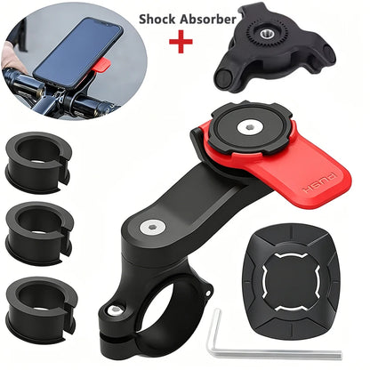 Motorcycle Handlebar Mount, Universal Bike Phone Holder, MTB Phone Holder, Detachable & Universal 360° Rotatable