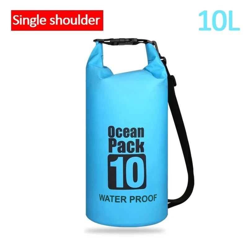 Dry PVC waterproof bags for men and women, 2L/5L/10L/20L/30L, outdoor swimming bucket bags, rafting bags