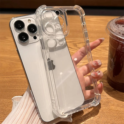 Luxury Shockproof Transparent Case For iPhone 17 16 15 14 13 12 11 Pro Max 16E 7 8 Plus Bumper Cases Cover