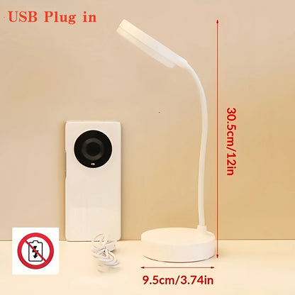 LED Desk Lamp With USB Charging Port Flexible LED White Light Perfect for Home Office Reading Study  Warm/White Touch Control