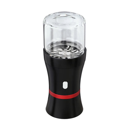 Electric Herb Grinder Compact Size Updated 6 Blades with 50ml Glass Herb Jars USB-Rechargeable Automatic Electric Grinder
