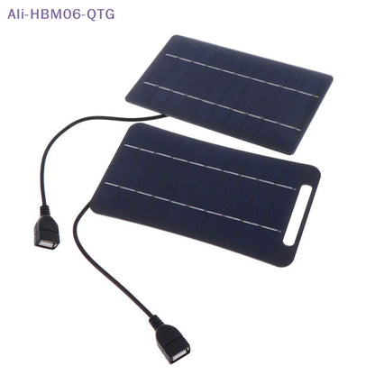 [New] 2W Solar Charger Portable W/USB-C Fast Charging For Phone Power Banks Camping Hiking Emergency Power Supply