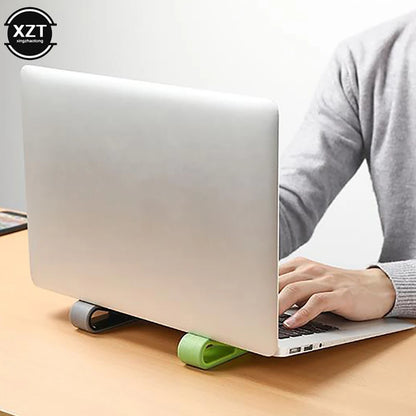 Portable Simple Laptop Stand Adjustable Cooling Bracket Desktop Computer Increased Shelf Cooler Base Pad Bracket Office Supplies