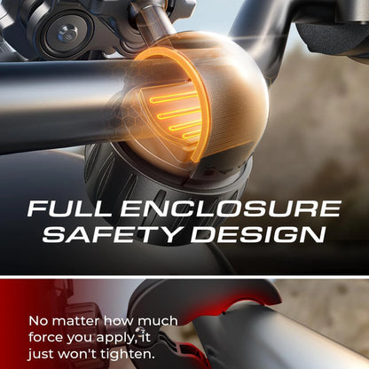 Motorcycle Phone Mount with Vibration Dampener - 30s Tool-Free Install & Quick Lock, Universal for Bike/MTB, Fit 4-7" Phones
