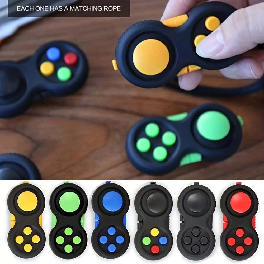 Fidget Pad with 8 Fidget Functions, Fidget Controller Stress Reducer, Fidget Toy Cube Relieves Stress and Anxiety Relief Toys