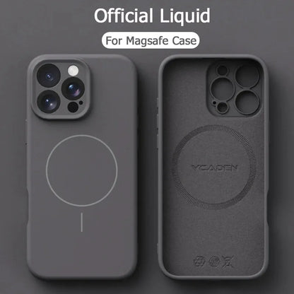 Magnetic Luxury Wireless Charge For Magsafe Phone Cases for iPhone 16 Plus 15 14 13 17 Pro Max 17 Original Liquid Silicone Cover