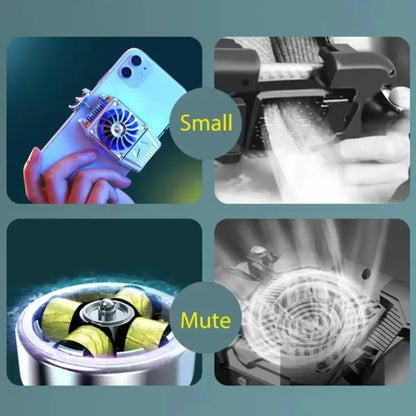 Semiconductor Phone Cooler Fast Cooling Radiator with Fan Low Noise For iPhone Android Gaming Live Streaming Mobile Phone Heat