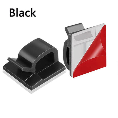 10/20/50pcs Self Adhesive Cable Clips Cord Management Wire Holder Organizer Clamp Desk Tidy Cable Manager in Home Office Clips