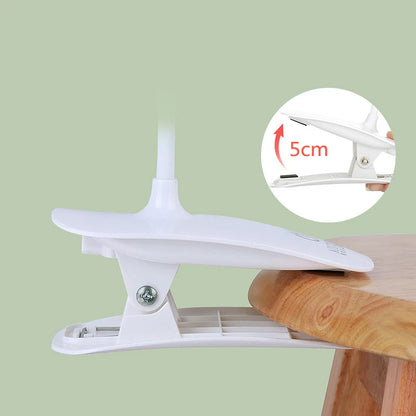 LED Desk Lamp Clip On Type USB Charging With Built In Lithium Battery Touch Dimming 3 Modes Learning Reading Table Lamp