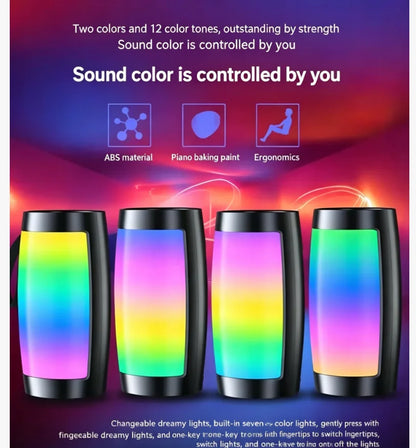 Bluetooth Wireless Speakers Powerful Portable Sound Box Subwoofer Car Audio Bass MP3 Player Sound System LED Lights