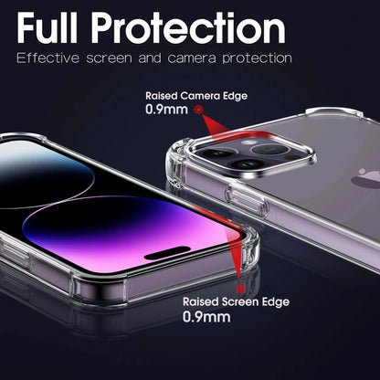 Luxury Clear Shockproof Case For iPhone 15 14 13 12 11 Pro Max Phone Cover on iPhone 13 12 14 15 Plus Back Cover Clear Case