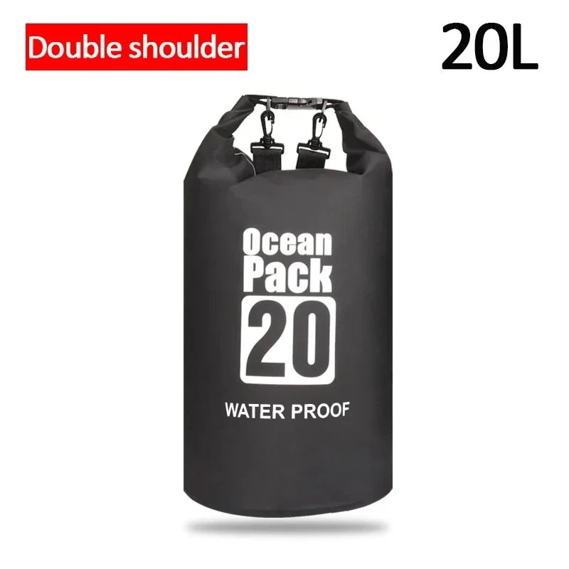 Dry PVC waterproof bags for men and women, 2L/5L/10L/20L/30L, outdoor swimming bucket bags, rafting bags