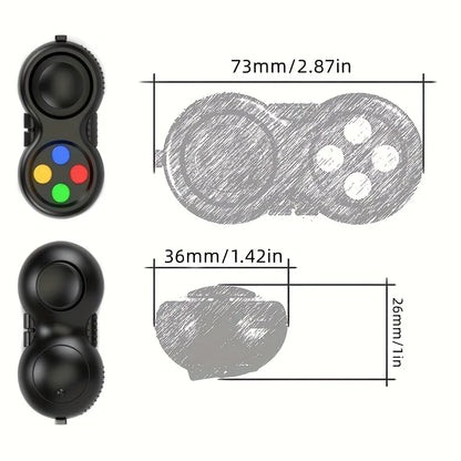 Fidget Pad with 8 Fidget Functions, Fidget Controller Stress Reducer, Fidget Toy Cube Relieves Stress and Anxiety Relief Toys