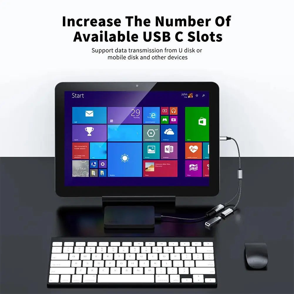 Multi USB Hub Extensions 3/2 Port Type C Hub USB Splitter Fast Data Transmission OTG Adapter For PC Laptop Pro