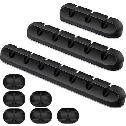 Cable Holder Clips Cable Management Cord Organizer Clips Silicone for USB Charging Cable Mouse Cable Wire PC Office Home Car