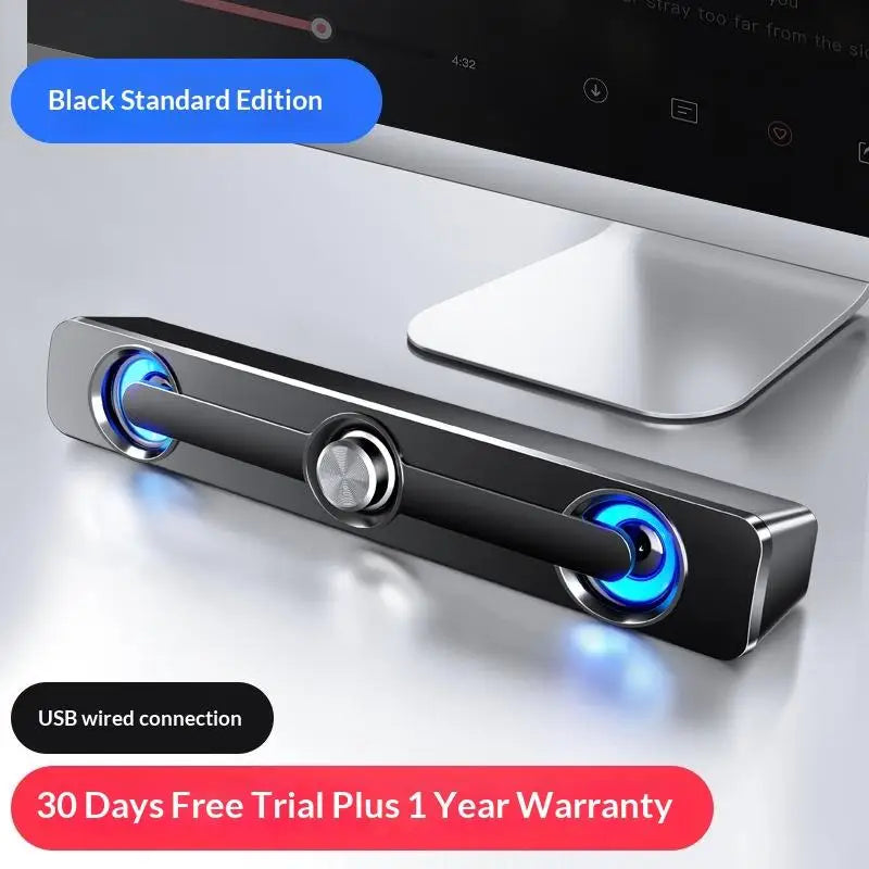 Bluetooth USB Wired Speakers Bar Stereo Speaker For Projector PC Laptop Phone