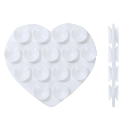 Heart-shape Sucker Support Silicone Sucker Strong Adsorption Mobile Phone Fixed Pad Hand-Free Washable Suction Cup Bracket