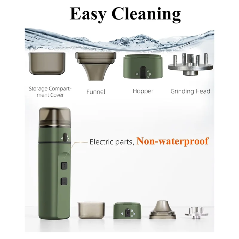 B15C Portable Auto Grind Electric Herb Grinder One-Touch Grinding Up To 1.5G Automatic Dry Spice Mill Machine