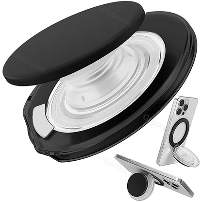 Grippopso for MagSafe Phone Grip with Built-in Phone Stand Adjustable Kickstand for Portrait or Landscape Strong Magnetic Holder