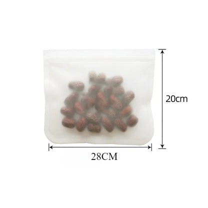 Silicone Food Storage Containers Reusable Food Storage Bags Lunch Bags Stand Up Zip Shut Bag Cup Fresh Food Leakproof Containers