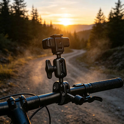 Universal Double-Ball Crab-Claw Mount, Action Camera Car Mount, Universal 360° Adjustable Mount for Handlebars / Light Mounts
