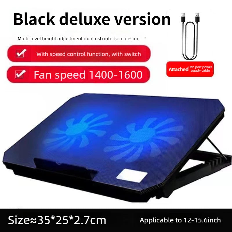 Laptop cooling pad,suitable for 12-17 inch laptop cooler lifting bracket folding silent air-cooled desktop computer cooling base